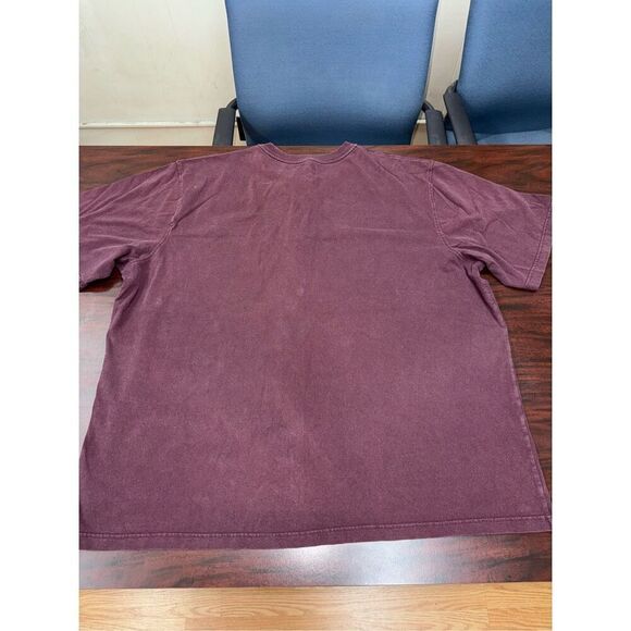 Carhartt Original Fit Mens Burgundy Short Sleeve Pocket Tee Shirt Size 3XL - Picture 4 of 9